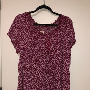 Maroon Short sleeve top